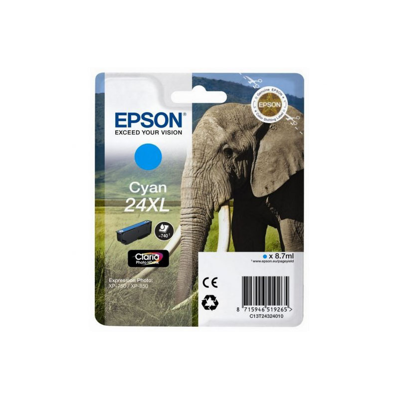 TINTA EPSON 24 XL CYAN (ELEFANTE) C13T24324020