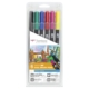 ESTUCHE 6 ROTULADORES TOMBOW DUAL BRUSH DOBLE PUNTA PINCEL COLORES PRIMARIOS