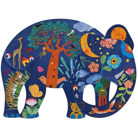 Puzzle silueta Elefante 150 piezas