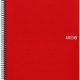 Block notebook 6 micro tapa pp A5 150h cua 5x5 rojo