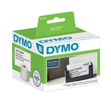 Rollo de etiquetas de papel no adhesivas Dymo 89 x 51 mm