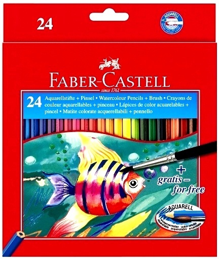 ESTUCHE 24 LAPICES ACUARELABLES FABER-CASTELL