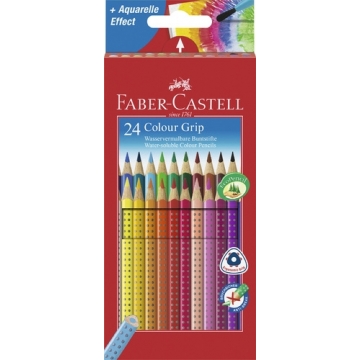 ESTUCHE 24 LAPICES ACUARELABLES FABER-CASTELL COLOUR GRIP