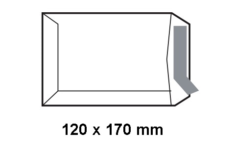 Caja de 1.000 sobres Offset autoadhesivos blancos 120 x 170 mm Sam
