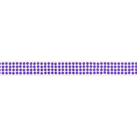 Rollo de adhesivos brillantes círculos violetas 2,2 x 100 cm