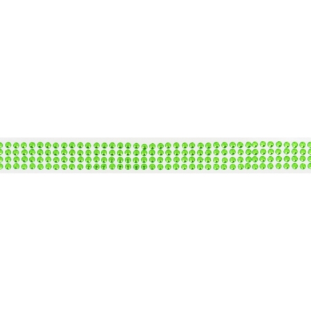 Rollo de adhesivos brillantes círculos verdes 2,2 x 100 cm