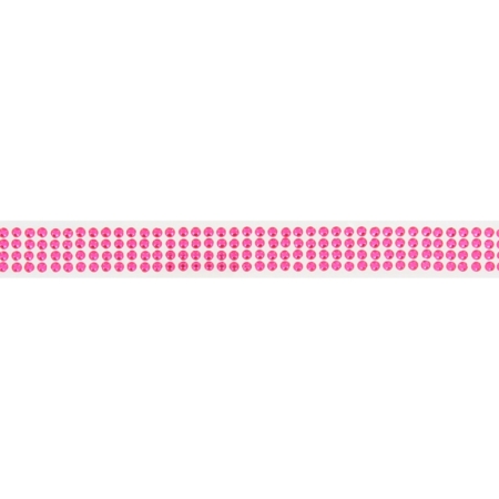 Rollo de adhesivos brillantes círculos rosas 2,2 x 100 cm