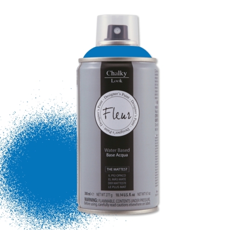 Pintura en spray chalky look de Fleur 300 ml Primary Cyan