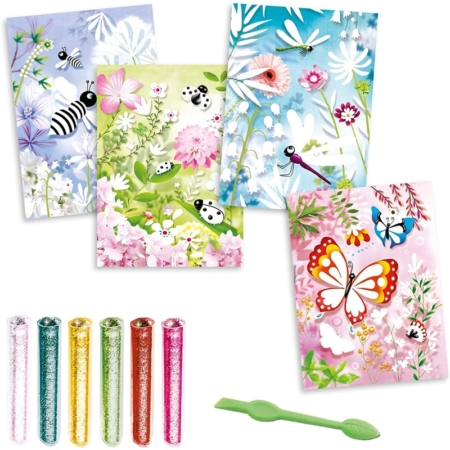 Pintar con purpurina Mariposas