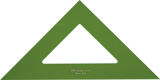Escuadra verde sin graduar 25 cm 101-25ev