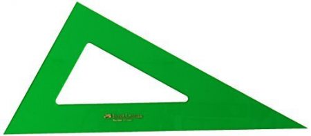 Cartabon verde sin graduar 25 cm 101-25cv