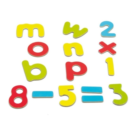 75 letras y números magnéticos
