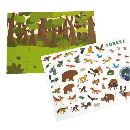 Pegatinas reutilizables animales