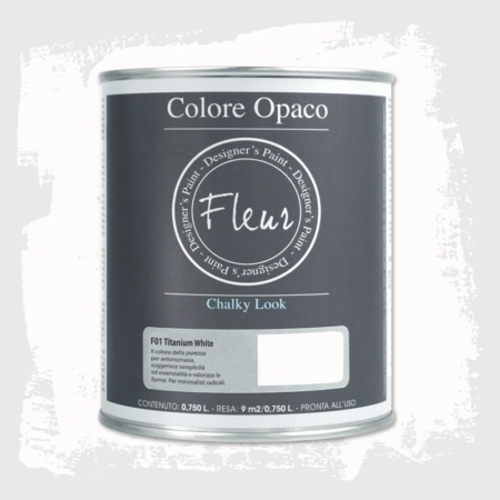 Pintura chalky look de Fleur 750 ml Titanium White