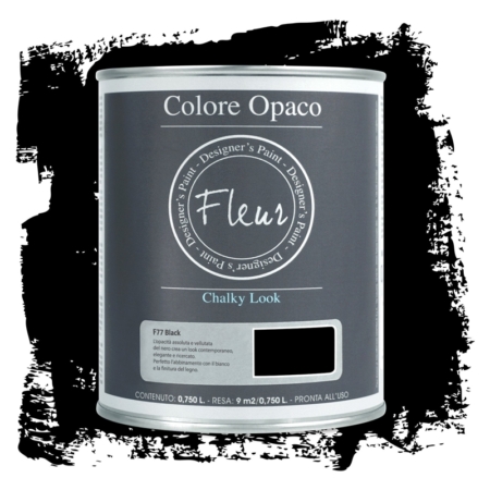 Pintura chalky look de Fleur 750 ml Black