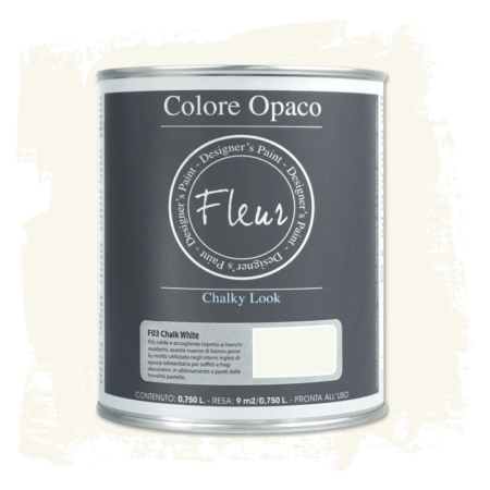 Pintura chalky look de Fleur 750 ml Chalk White