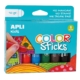 Caja de 6 barras de témpera sólida Color Sticks