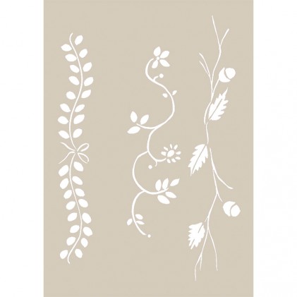 Stencil de Fleur 21 x 29,7 cm Seasonal Garlands