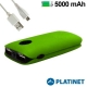 Batería Externa de 5000 MAH con 2 USB Platinet Verde