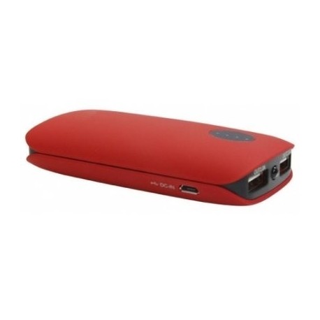 Batería Externa de 5000 MAH con 2 USB Platinet Roja