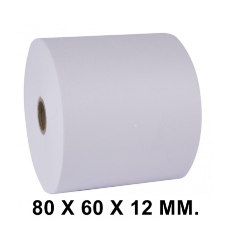 PAQUETE DE 8 ROLLOS DE PAPEL TÉRMICO SIN BPA 80 X 60 X 12 MM.