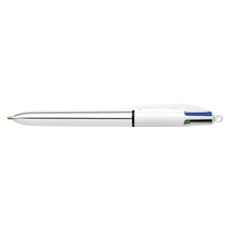 Bolígrafo Bic 4 colores shine plata