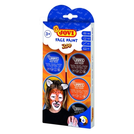 Set de maquillaje en crema con accesorios Jovi Face Paint Zoo