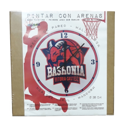 RELOJ DE PARED PARA PINTAR CON ARENA BASKONIA Ø 38 CM.