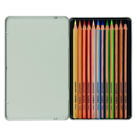 Estuche metálico de 12 lápices de colores Lyra Graduate