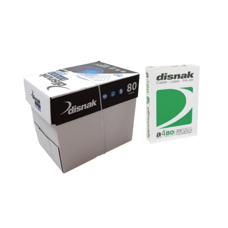 CAJA DE 5 PAQUETES PAPEL FOTOCOPIA DIN-A4 DISNAK