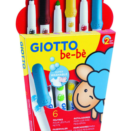 CAJA 6 ROTULADORES SUPER GIOTTO BEBE