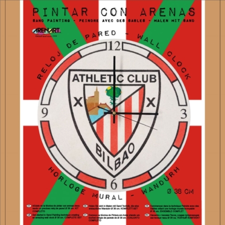 KIT RELOJ DE PARED PARA PINTAR CON ARENA ATHLETIC BILBAO 38 CM