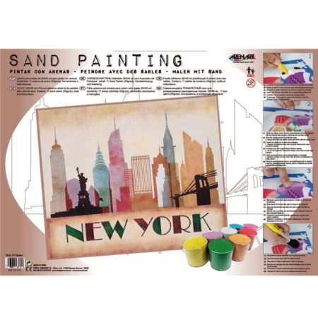 SAND PAINTING NEW YORK LANDSCAPE