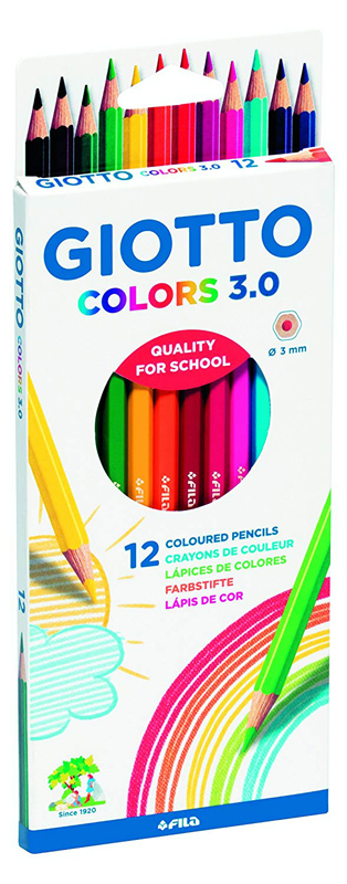 ESTUCHE DE 12 LAPICES COLOR GIOTTO COLORS 3.0