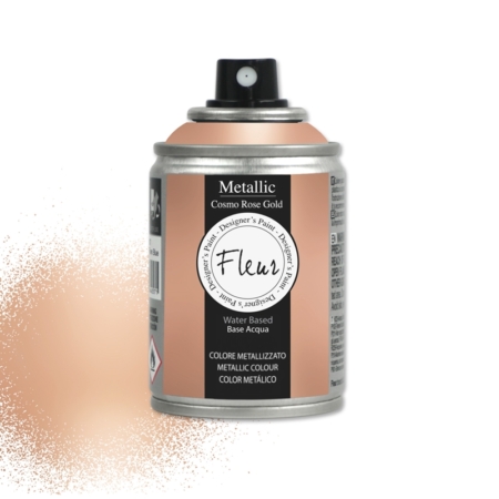 Pintura metálica en spray de Fleur 100 ml Cosmo Rose Gold