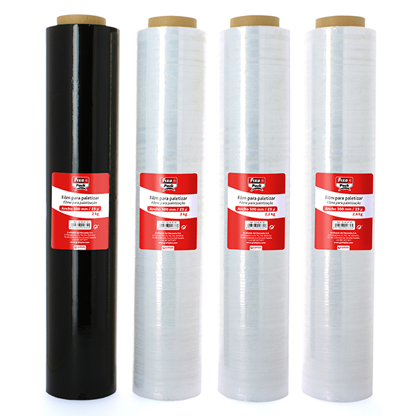 FILM EXTENSIBLE PARA PALETIZAR TRANSPARENTE 23 MICRAS