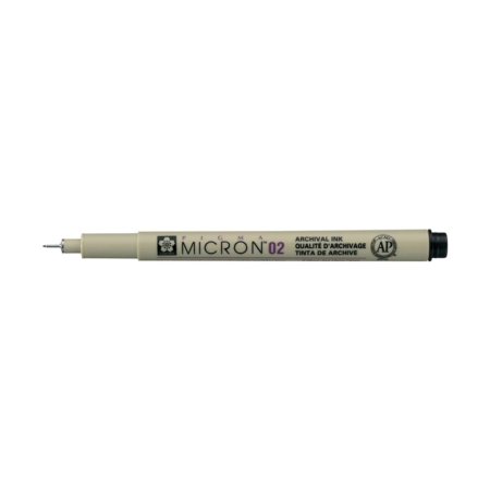 Rotulador Sakura Pigma Micron 02 negro