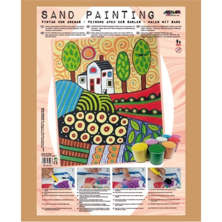 SAND PAINT PAISAJE NAIF ORANGE