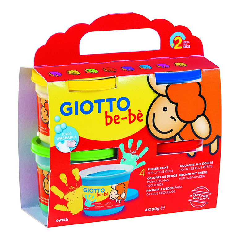 Pack 4 pintura dedos giotto be be 150g - Material de oficina