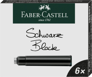 CAJA 6 CARTUCHOS TINTA FABER NEGRO