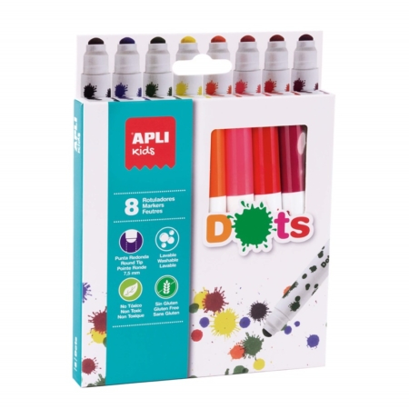 Caja de 8 rotuladores dots