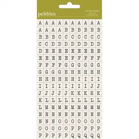 BOLSA DE 340 PEGATINAS ALFABETO PEBBLES SUNNY SIDE MINI A