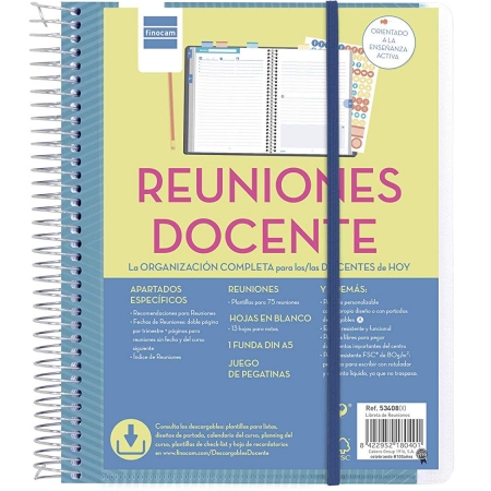 LIBRETA REUNIONES PROFESOR DOCENTE 1/4