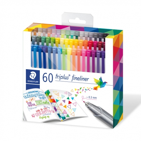 ESTUCHE 60 ROTULADORES COLOR TRIPLUS FINELINER