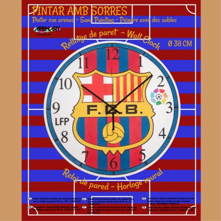 KIT RELOJ PINTADO C/ARENA 38CM FC.BARCELONA