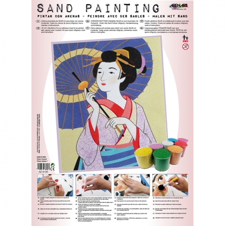 SAND PAINTING GEISHA 1