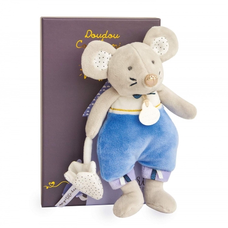 PELUCHE RATON EMULE EN CAJA DOUDOU