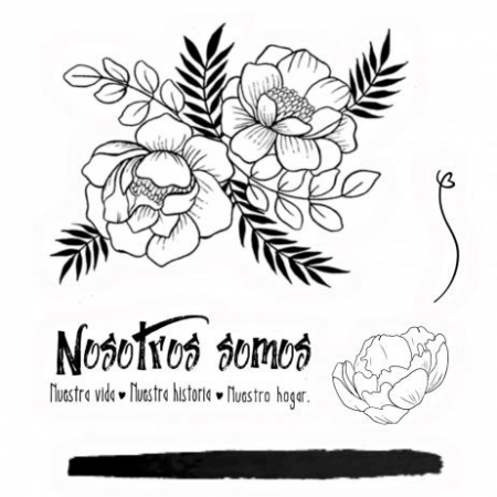 SELLOS SILICONA "PEONiAS" MANOLI NAVARRO BMNS02