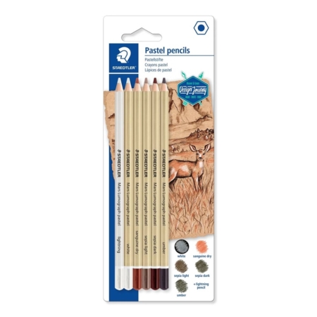 Blíster de 6 lápices de colores Staedtler Mars Lumograph pastel