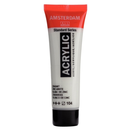 Pintura acrílica Amsterdam 20 ml blanco de cinc